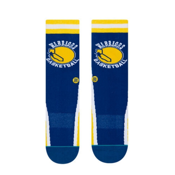 NWT Stance x NBA Golden State WARRIORS HWC WARMUP CREW Socks Size L - Picture 3 of 12